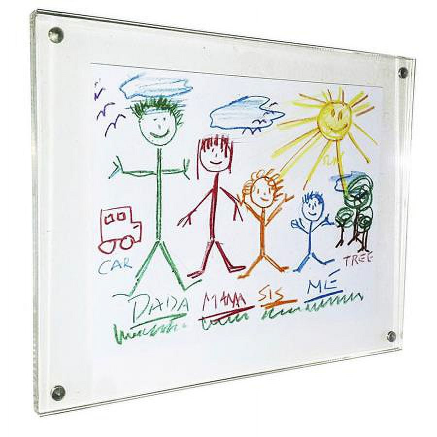 Clear Acrylic 8x10 Floating Wall and Tabletop Frame