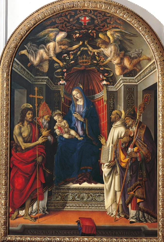 The Virgin And Child With St John The Baptist Canvas Art - (24 x 36)