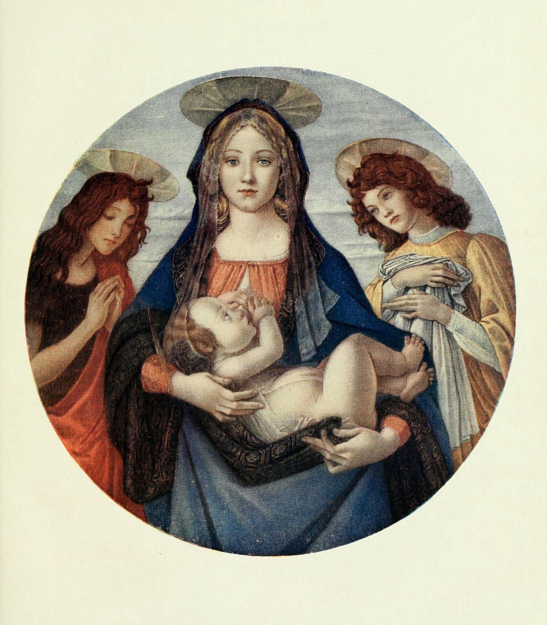 The Virgin & Child with St John and an Angel Canvas Art - Sandro Botticelli (18 x 24)