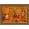 thumbnail image 1 of The Virgin, Christ's disciples and the women, following him, watching from afar, to be crucified 24x18 Gold Ornate Wood Framed Canvas Art by Alexander Ivanov, 1 of 2