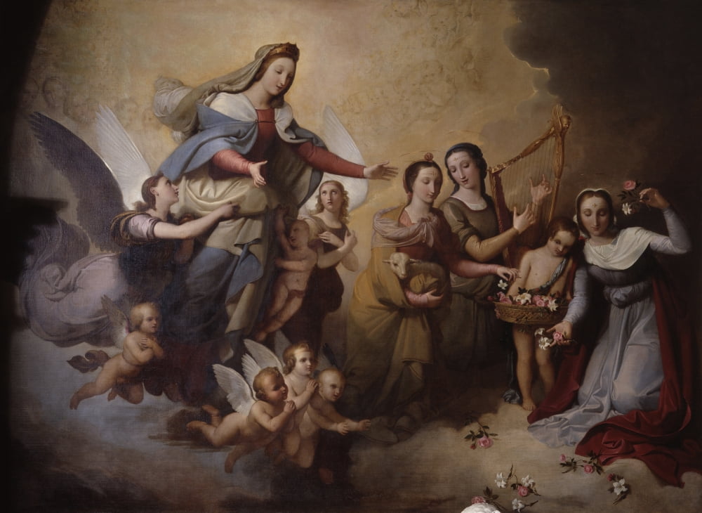 The Virgin Mary Appearing To Saint Stanislaus Kotska Canvas Art - (24 x 18)