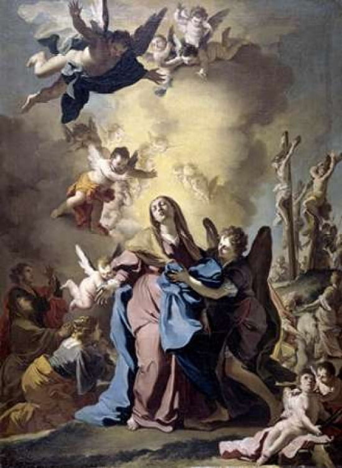 The Virgin Swooning on Calvary Canvas Art - Domenico Antonio Vaccaro (18 x 24)