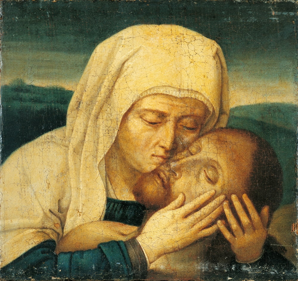 The Virgin With Dead Christ Canvas Art - (24 x 18)