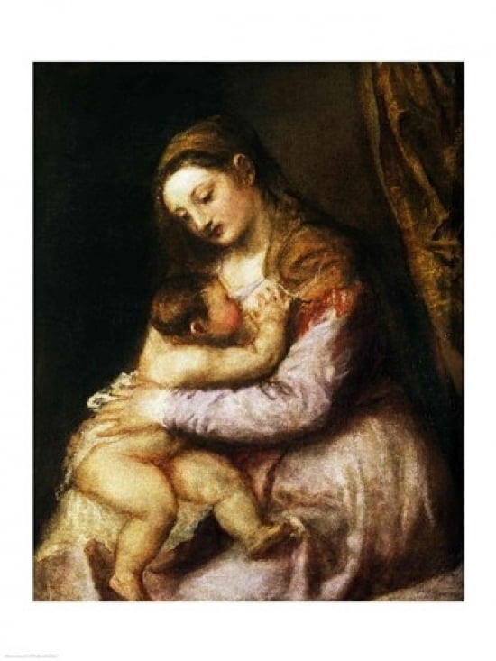 The Virgin and Child Canvas Art - Titian (24 x 36)