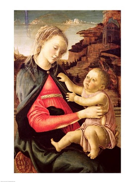 The Virgin and Child (Madonna of the Guidi da Faenza) c1465-70 Canvas Art - Sandro Botticelli (18 x 24)