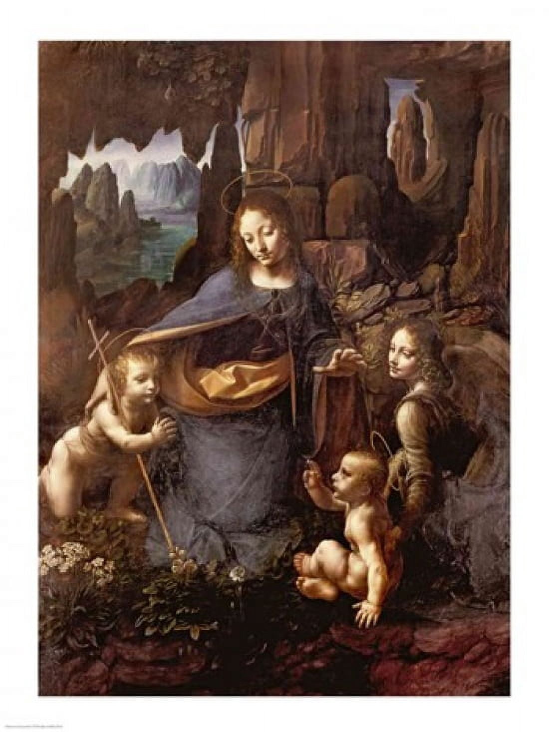 The Virgin of the Rocks Canvas Art - Leonardo Da Vinci (18 x 24)