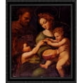thumbnail image 1 of The Virgin of the Rose 28x32 Large Black Ornate Wood Framed Canvas Art by Raphael, 1 of 2