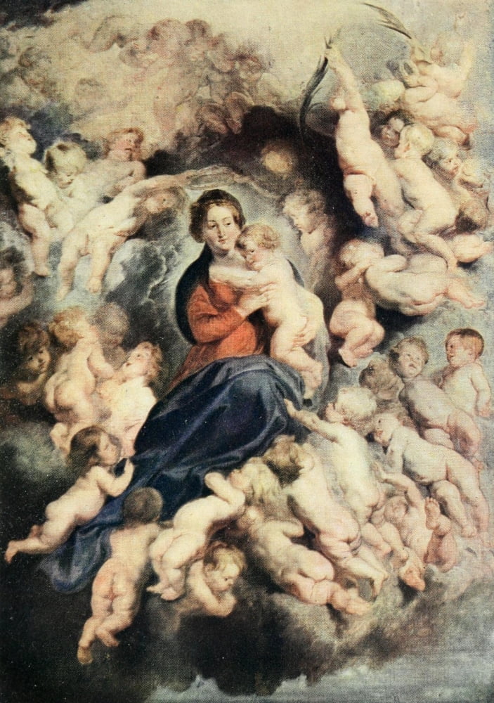 The Virgin & the Holy Innocents (Rubens 1908) Canvas Art - Peter Paul Rubens (24 x 36)