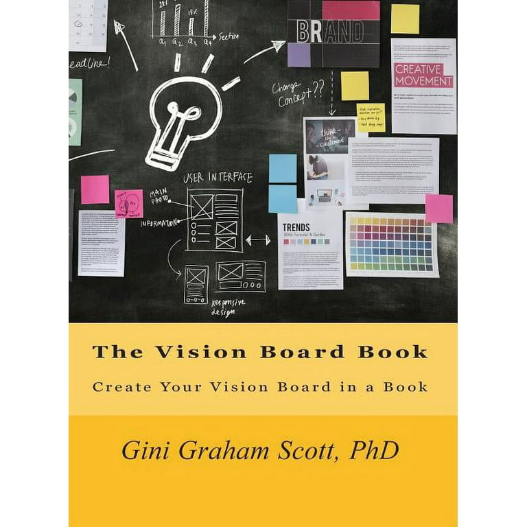 VISION BOOK: Cover a composition book like a vision board to write