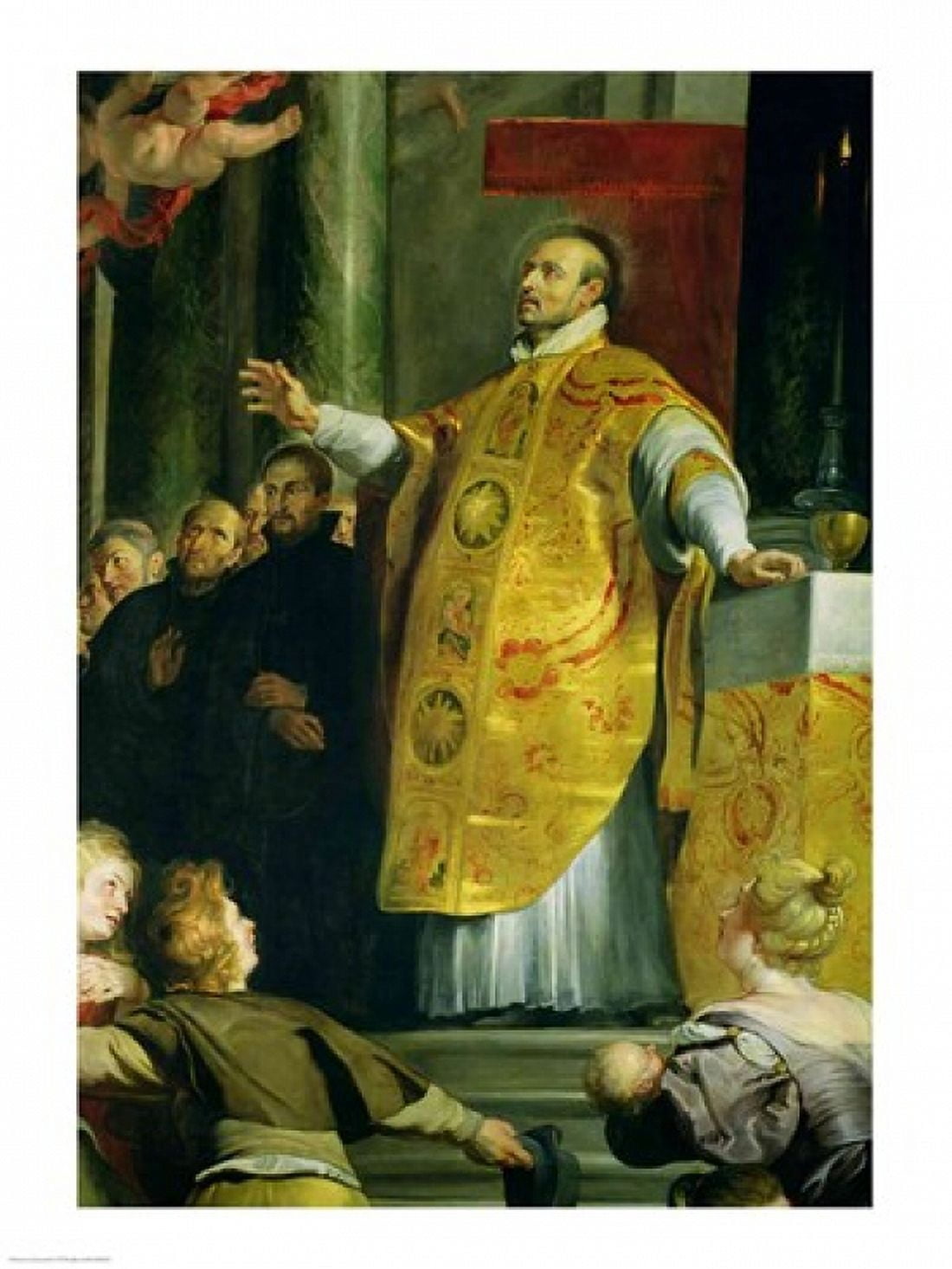 The Vision of St Ignatius of Loyola Canvas Art - Peter Paul Rubens (18 x 24)