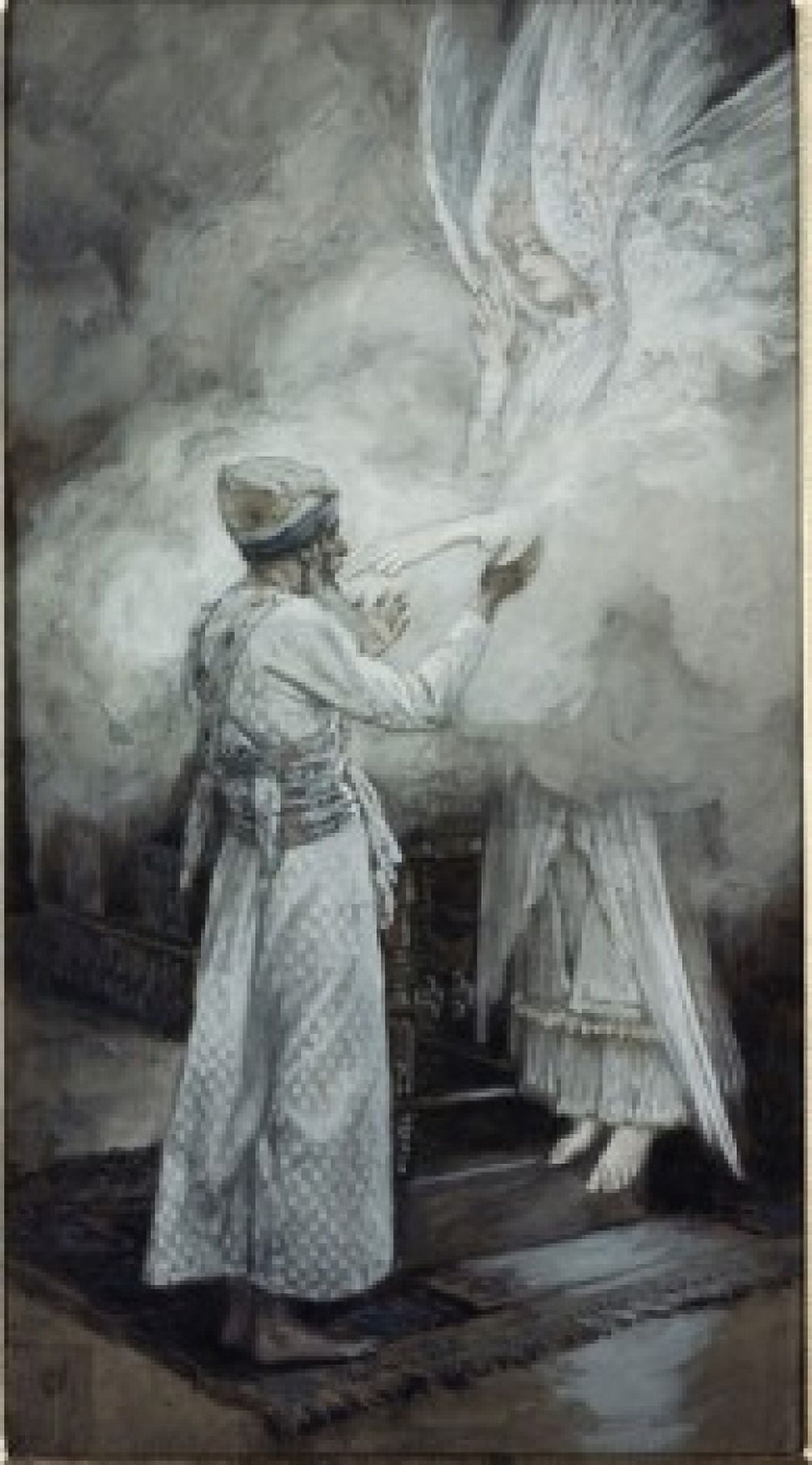 The Vision of Zacharias James Tissot (1836-1902French) Canvas Art - James Tissot (18 x 24)