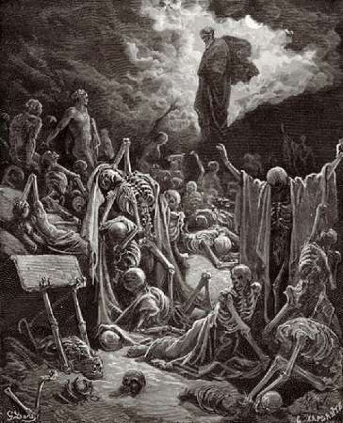 The Visions of Ezekiel The Vision of the Valley of the Dry Bones Canvas Art - Gustave Dore (24 x 30)