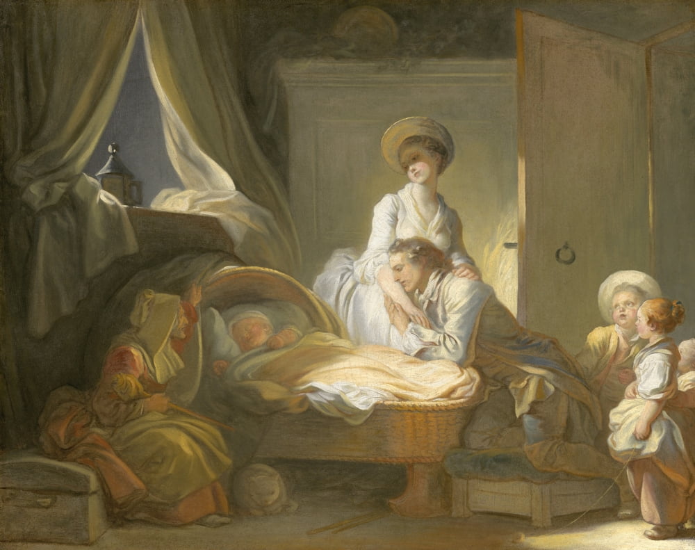 The Visit To The Nursery Canvas Art - (36 x 24)
