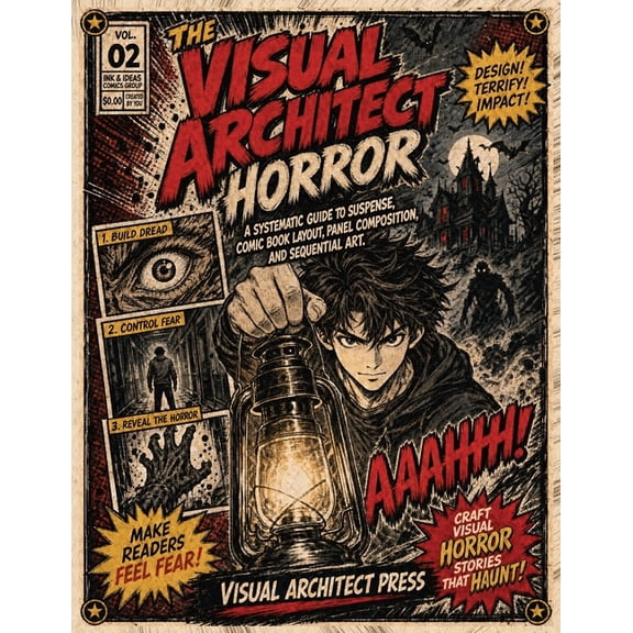 The Visual Architect: Horror - A Systematic Guide to Suspense, Comic Book Layout, Panel Composition, and Sequential Art, (Paperback)