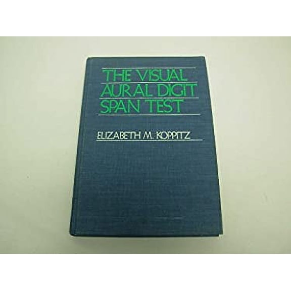 Pre-Owned Visual Aural Digit Span Test: Vads Test, Used [Hardcover]