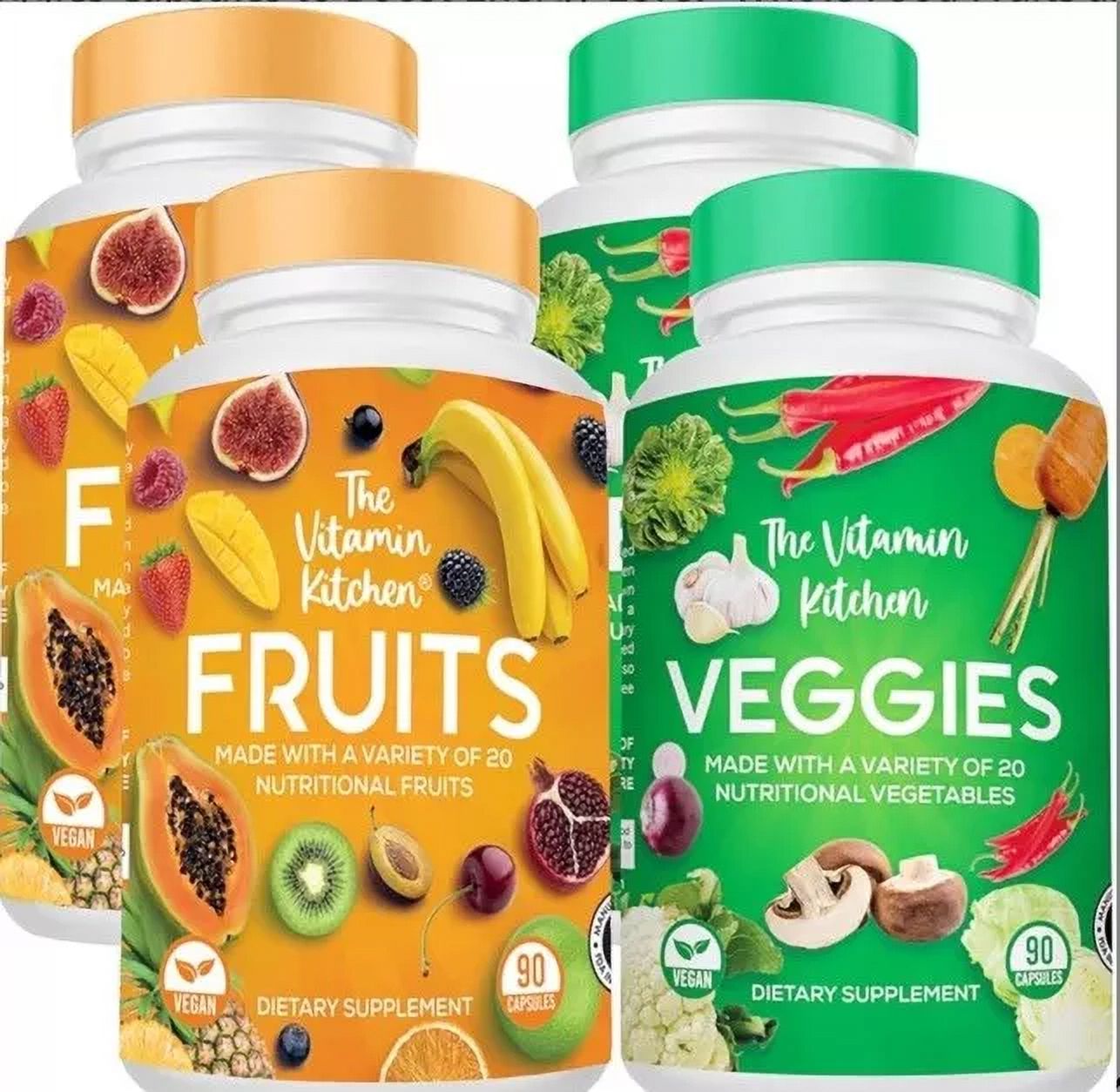 The Vitamin Kitchen Fruits and Veggies Supplements 4 PACK