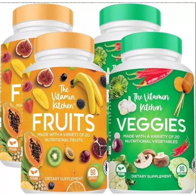The Vitamin Kitchen Fruits and Veggies Supplements 4 PACK