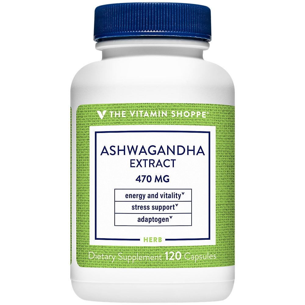 The Vitamin Shoppe Ashwagandha Extract 470MG Herbal Supplement That
