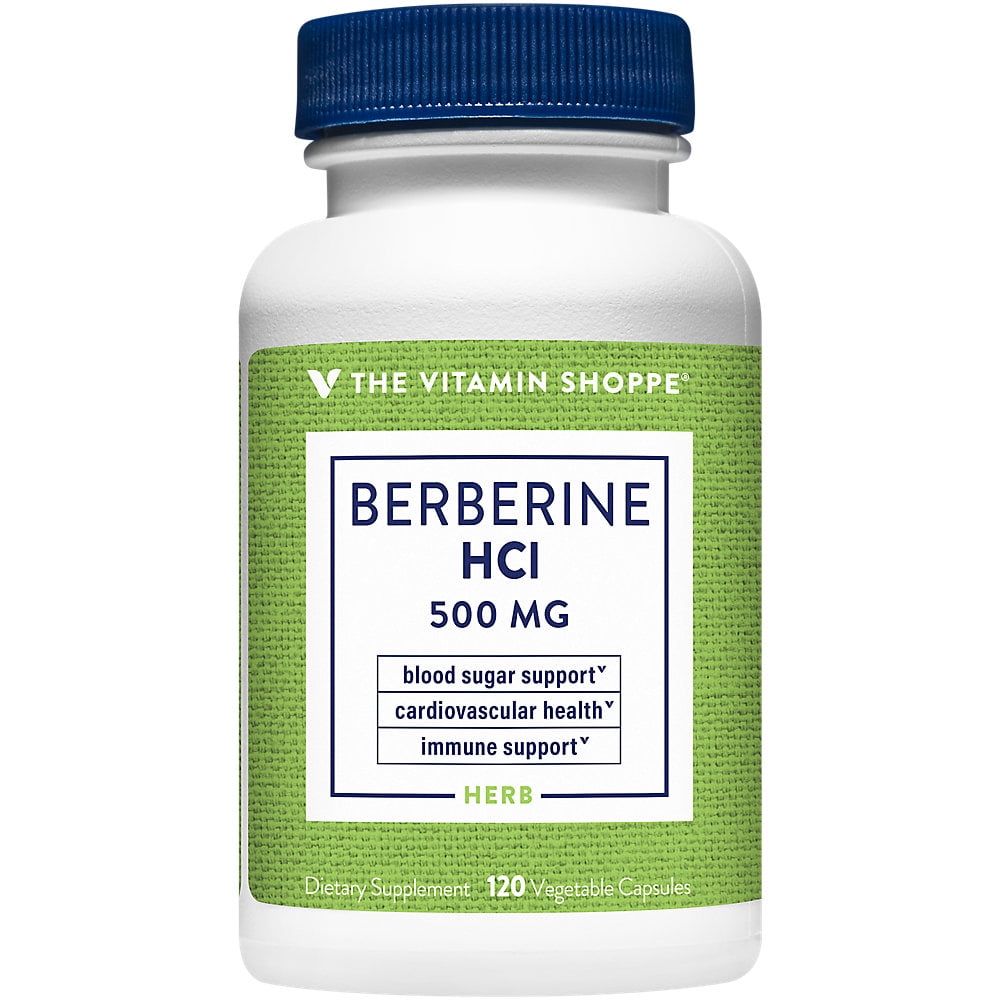 The Vitamin Shoppe Berberine HCL 500MG, Supports Immune, Glucose Metabolism, Cardiovascular