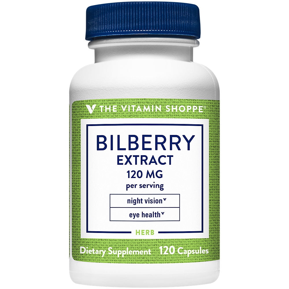 The Vitamin Shoppe Bilberry Extract 120MG, Antioxidant That Promotes