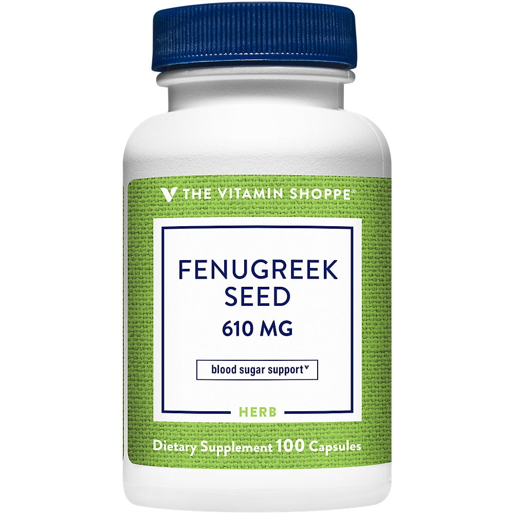 The Vitamin Shoppe Fenugreek Seed 610MG, Supports Blood Sugar Already within the Normal Range