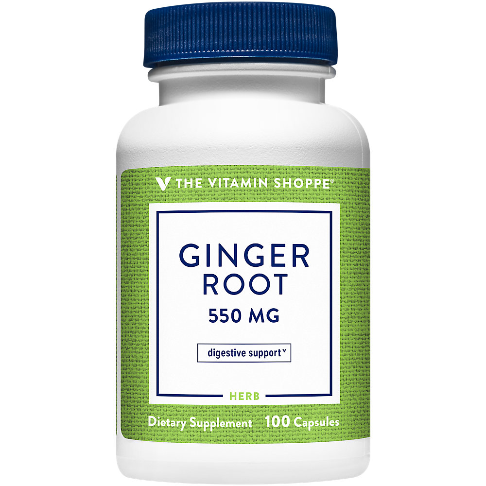 The Vitamin Shoppe Ginger Root 550MG, Whole Herb Supplement that