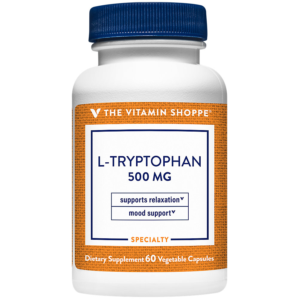 The Vitamin Shoppe LTryptophan 500MG, Supports Relaxation, Positive