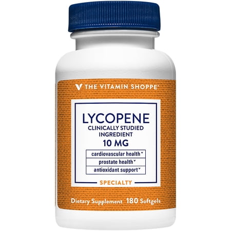 The Vitamin Shoppe Lycopene 10MG, Antioxidant that Supports Cardiovascular, Prostate & Cellular Health (180 Softgels)