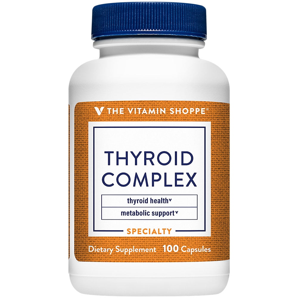 Vitamin Shoppe Thyroid Complex Capsules (100 Count) Supports Healthy Thyroid & Metabolism