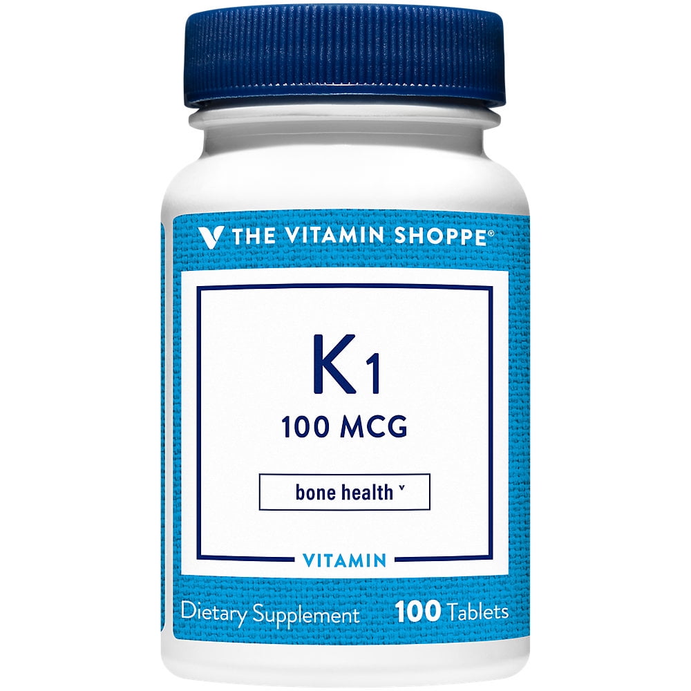 The Vitamin Shoppe K1 100MCG, Daily Bone and Cardiovascular Support