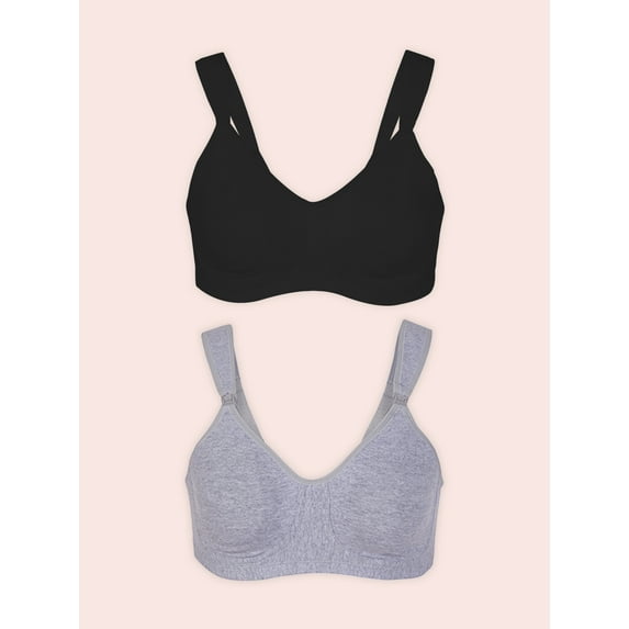 Leading Lady, The Vivien, Nursing Sports Bra, Wireless, Unpadded Cups, Nursing Clips, Drop Down Cups, Breathable Cotton (Women's)
