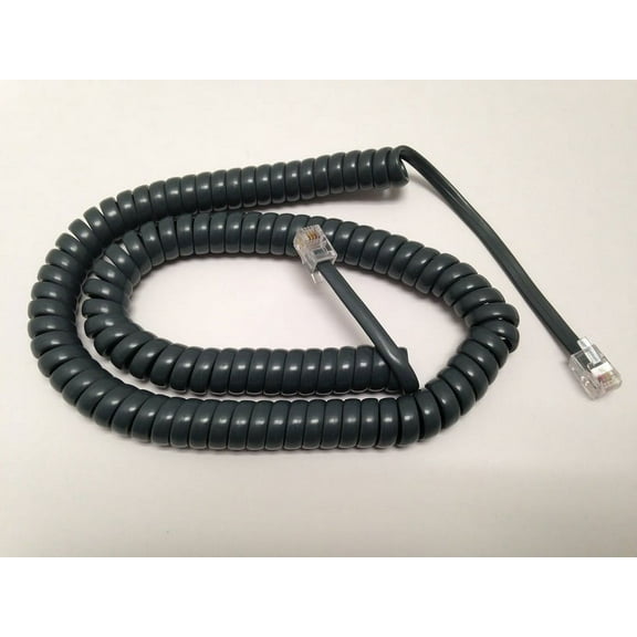 The VoIP Lounge Replacement 12 Foot Gray Handset Receiver Curly Cord for Cisco 7800 & 8800 Series IP Phone 7821 7841 7861 8841 8845 8851 8861 8865