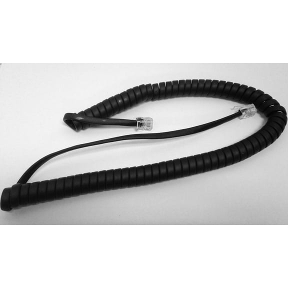 The VoIP Lounge Replacement 9 Foot Black Handset Curly Cord for Yealink SIP Phone: T40P T41P T32G T38G T40G T42G T46G T48G T41S T42S T46S T48S T52S T54S
