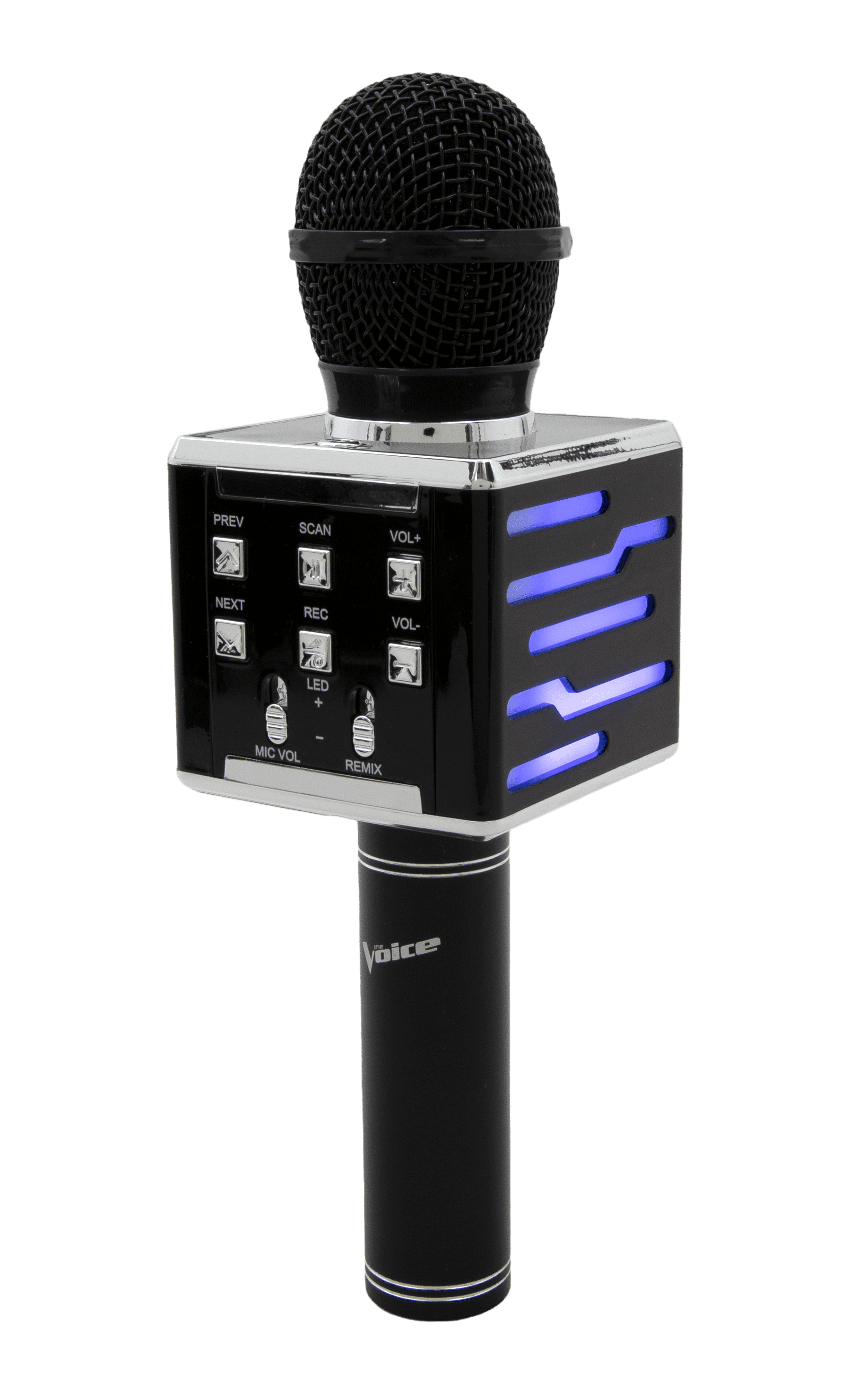 The Voice Champ Deluxe Karaoke Microphone Speaker, Black