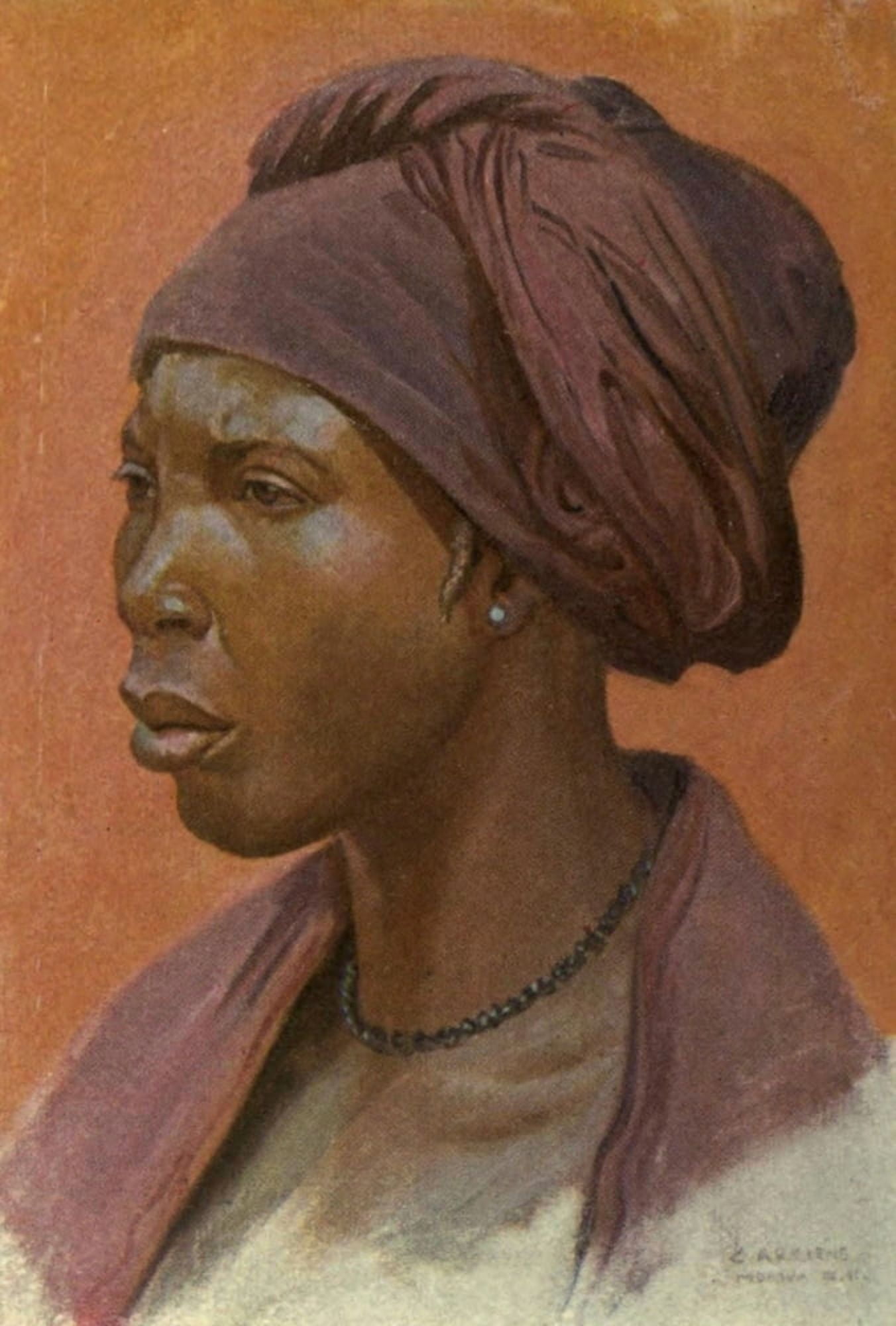The Voice of Africa 1913 Nupe Woman Canvas Art - Carl Arriens (24 x 36)