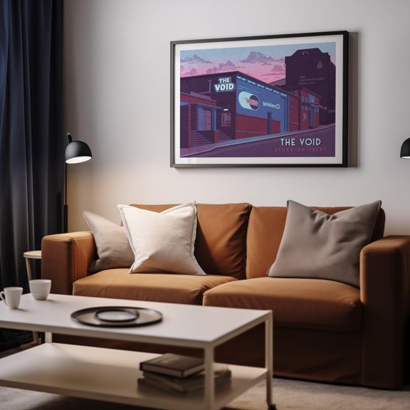 The Void Nightclub Stoke-on-Trent 90s Rave Clubbing Art, Unframed Paper Poster 8x10in