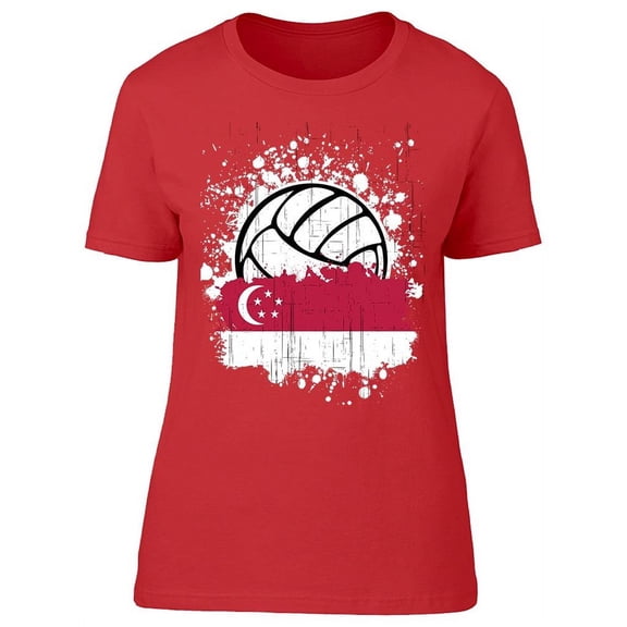 The Volleyball Team Of Singapore T-Shirt Women -Image by Shutterstock Women T-Shirt, Female Medium