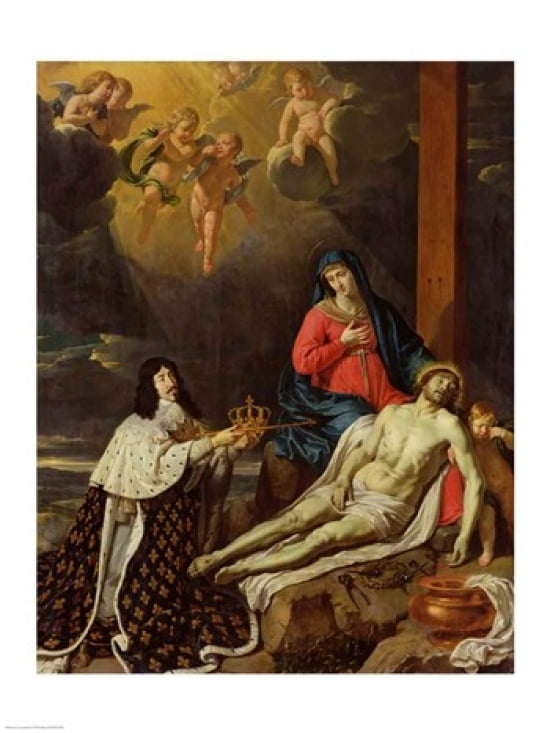 The Vow of Louis XIII King of France and Navarre 1638 Canvas Art - Philippe De Champaigne (24 x 36)
