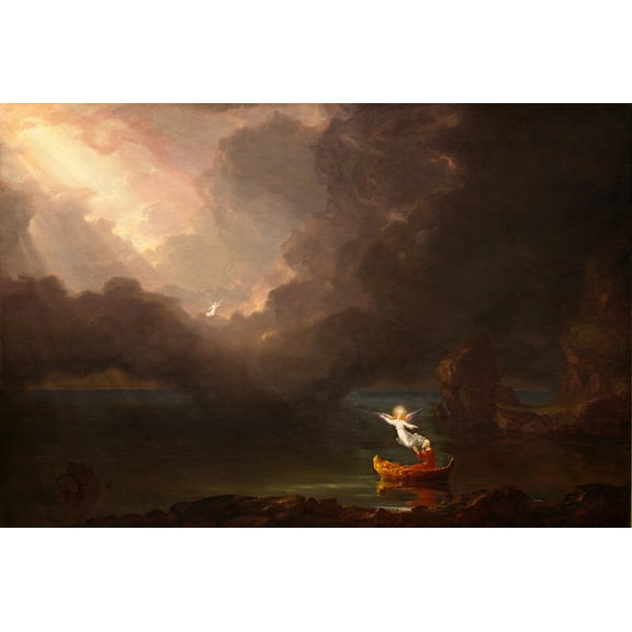 The Voyage of Life: Old Age by Thomas Cole - 12" x 18" Art Print Wall Decor
