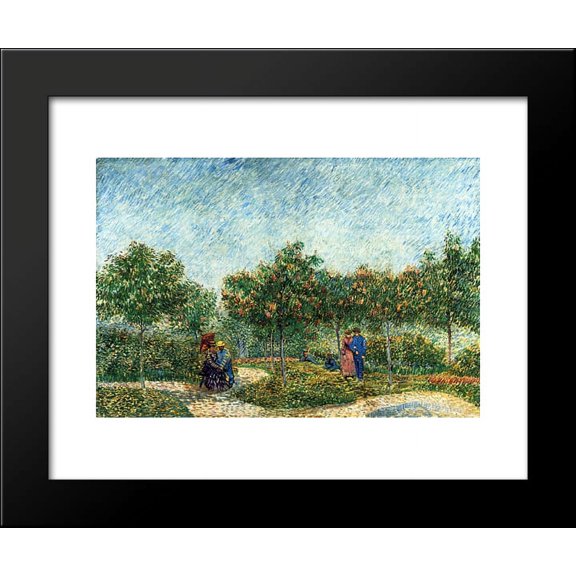 The Voyer d'Argenson Park in Asnieres 20x24 Framed Art Print by Vincent van Gogh