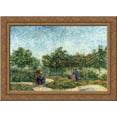 thumbnail image 1 of The Voyer d'Argenson Park in Asnieres 24x18 Gold Ornate Wood Framed Canvas Art by Vincent van Gogh, 1 of 2