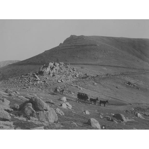 The 'W' Pike's Peak Carriage Road, Circa 1880. Poster Print by William Henry Jackson (24 x 36)