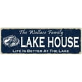 thumbnail image 1 of The WALLACE Family Lake House Sign 8x24 Metal Fishing Cabin Decor 108240101113, 1 of 1