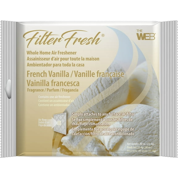 The WEB FilterFresh Whole Home Vanilla Air Freshener. Filter scent attaches to any HVAC air filter.