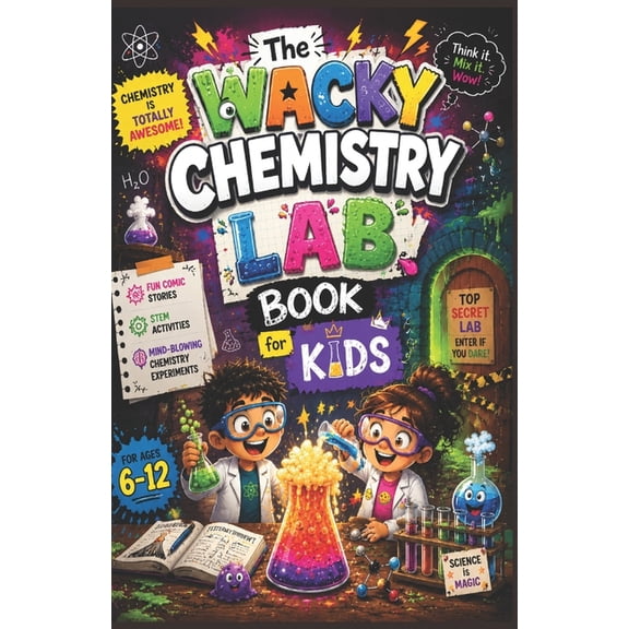 The Wacky Chemistry Lab Book for Kids: Fun Comic Stories, STEM Activities, and Mind-Blowing Chemistry Experiments for Ag, (Paperback)