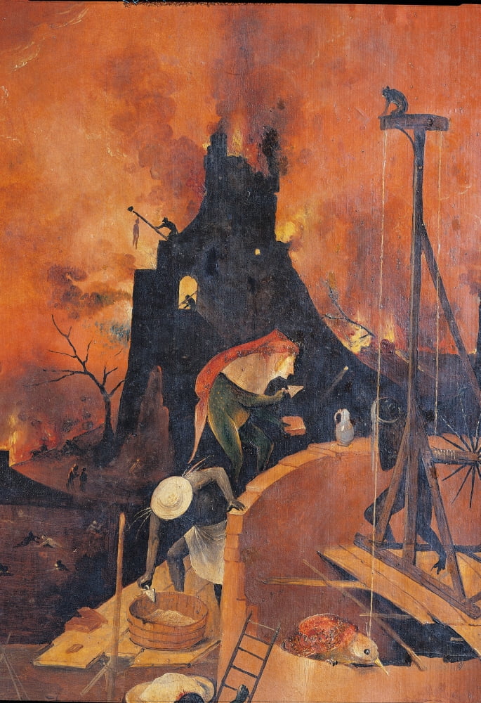 The Wagon Of Hay (Hay Triptych) - The Construction Hell Canvas Art - (24 x 36)