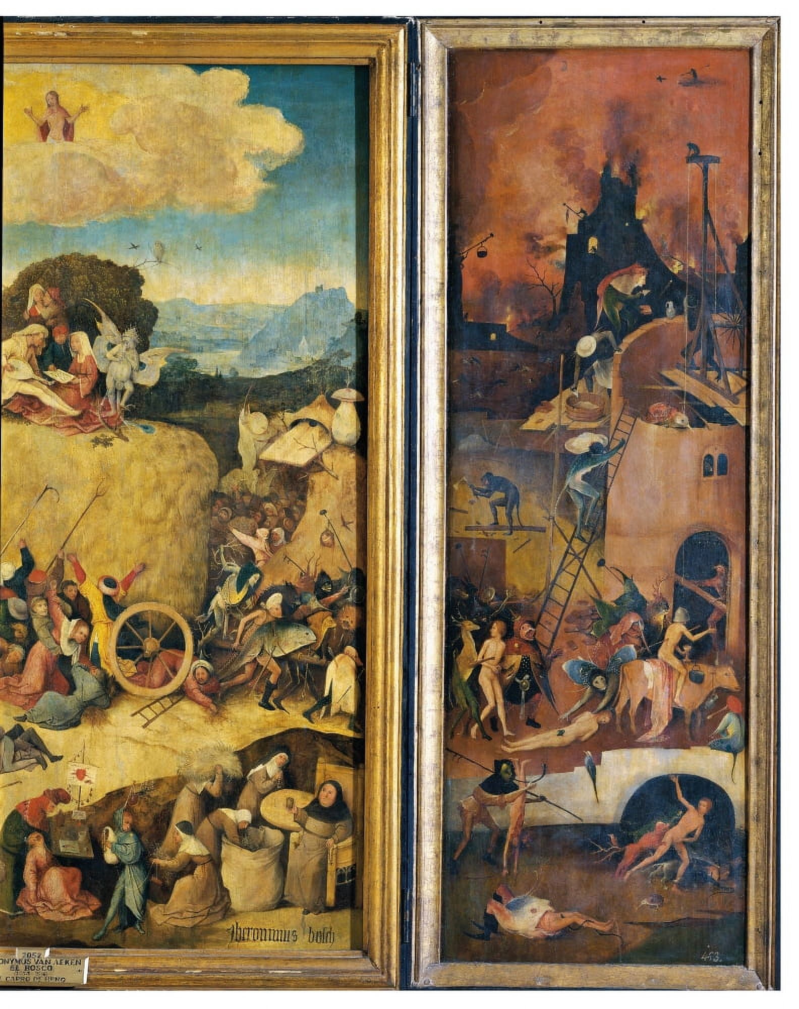 The Wagon Of Hay (Hay Triptych) - The Hell Construction Canvas Art - (24 x 36)