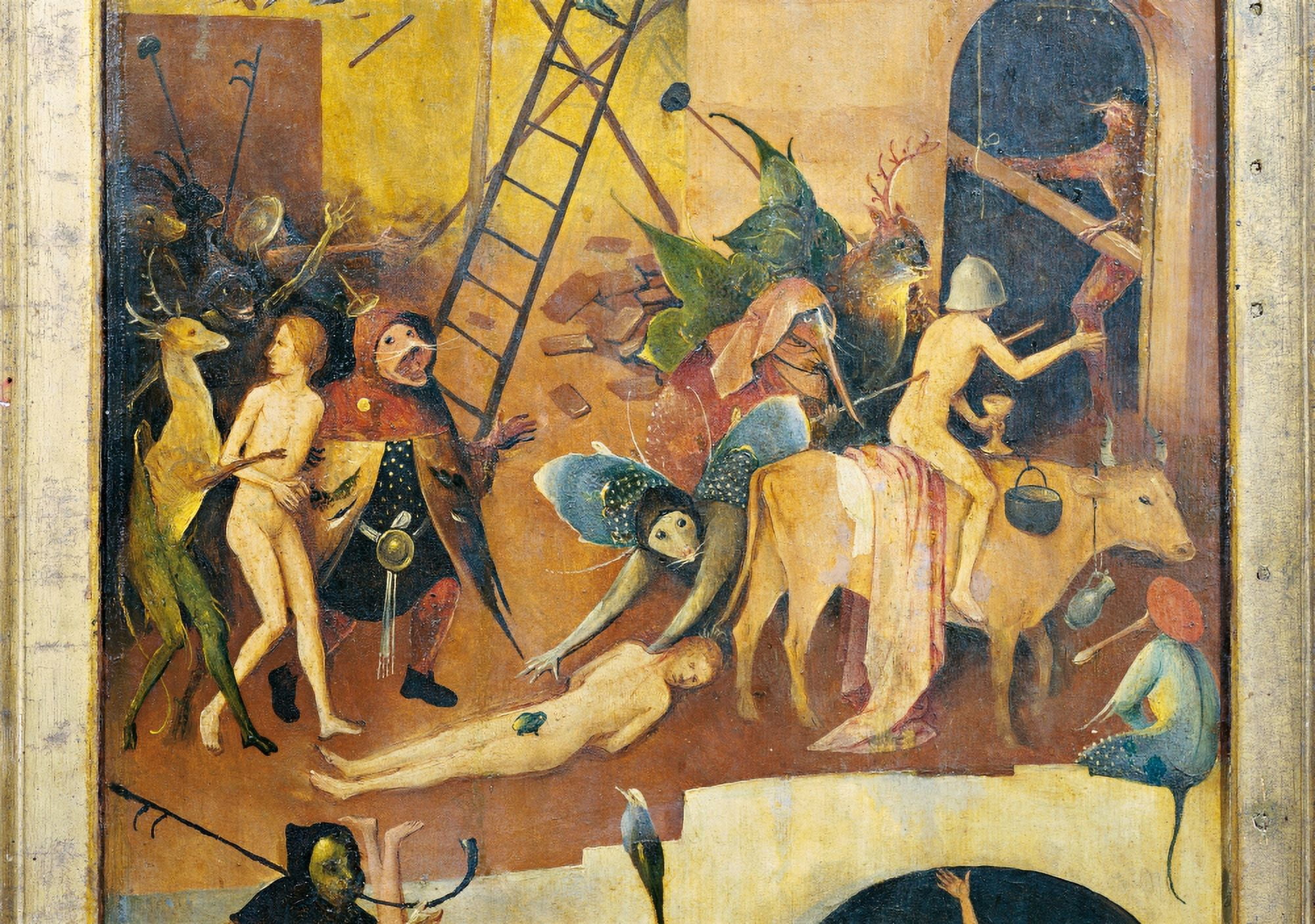 The Wagon Of Hay (Hay Triptych) - The Hell Construction Canvas Art - (36 x 24)