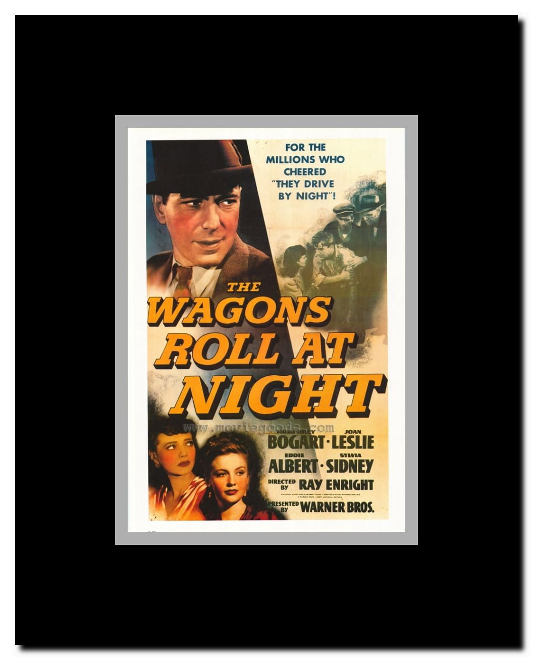 The Wagons Roll at Night Framed Movie Poster