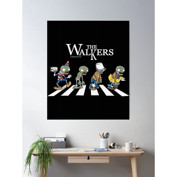 The Walkers Plants Vs Zombies Poster Wall Art, Modern Wall Decor For Living Room Bedroom, 16x24 UNFRAMED